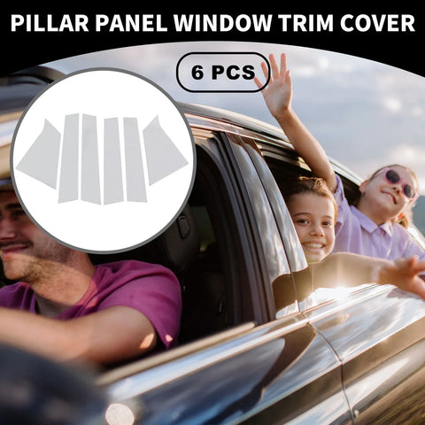 Chevrolet Malibu (2016-2021) Chrome Silver 6 x Car Pillar Window Trim Covers