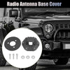 Jeep Wrangler JK JKU JL JLU JT Antenna Base Cover Mount Kit (2007-2023)