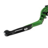 KAWASAKI ZX 14R (2006-2015) Green / Black 2 x Foldable Brake Clutch Levers