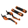 Kawasaki Z1000 Orange Extendable Brake Clutch Levers & Handlebar Grips