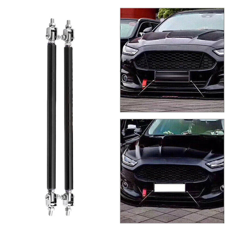 Universal Adjustable Front Bumper Lip Splitter Strut Rod Tie Support Bar