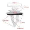 Car Fastener Clips 100pcs White With Seal Ring Fender Replacement Rivets