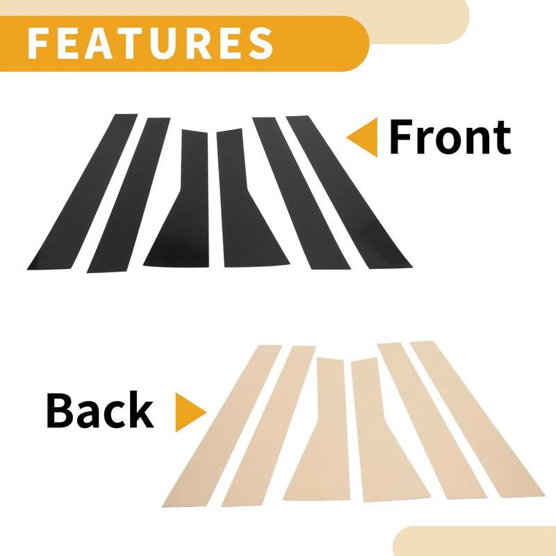 Subaru Forester 6 Pcs Black Car Pillar Window Trim Covers (2019-2023)