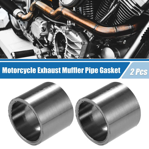 2 x Pcs Motorcycle Exhaust Muffler Pipe Gasket 46mm OD Seal Silencer Connector