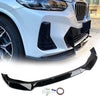 BMW G01 X3 X4 M-Sport Gloss Black Front Bumper Lip Splitters (2022-2024)