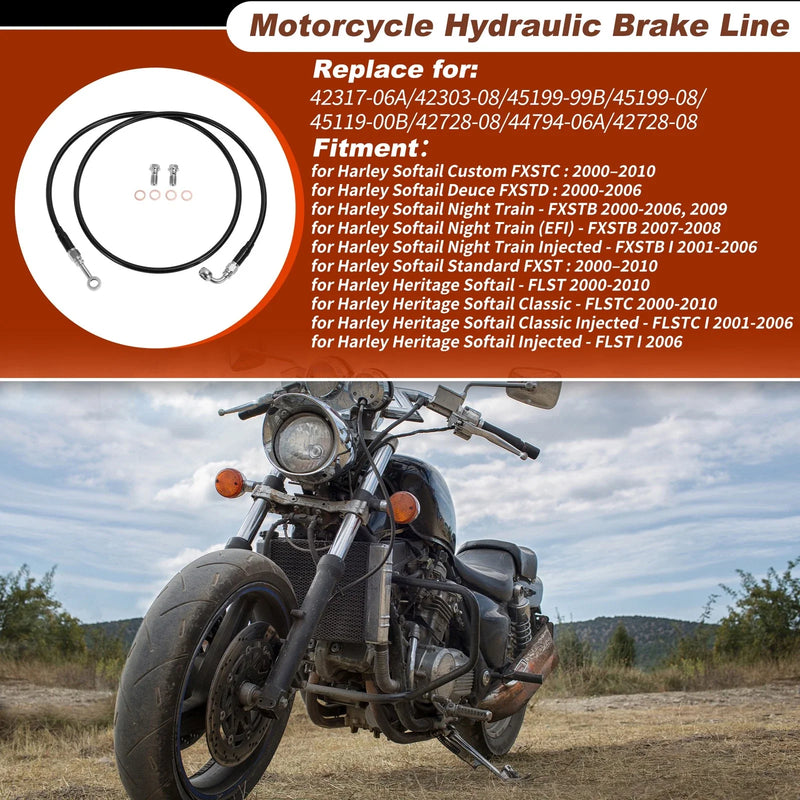 Harley Softail 53.5In Hydraulic Front Brake Line Kit