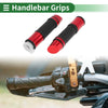 Motorcycle 7/8" 22mm Hand Grips Rubber Red