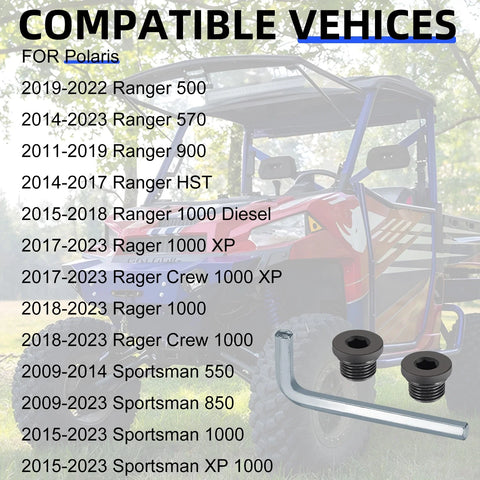 Polaris Ranger Front Differential Fill Drain Plug (2009–2023)