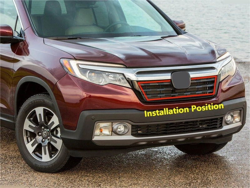Honda Ridgeline (2017-2020) 5 pcs Chrome Front Center Grille Lid Cover Trim