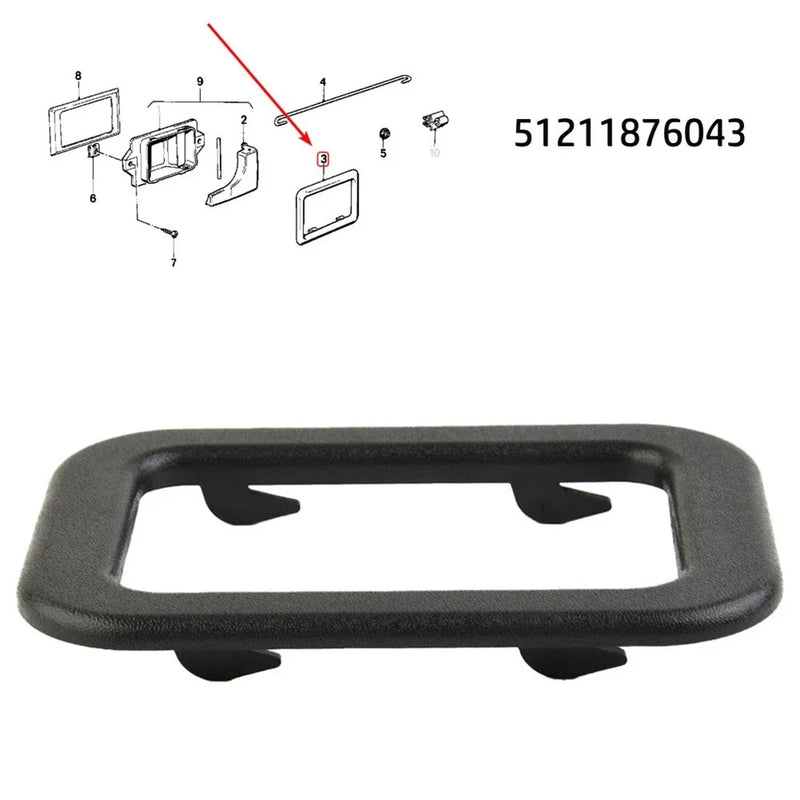 BMW E30 E28 E23 E24 3 5 7 Series Interior Door Handle Trim Bezel (1982-1994)