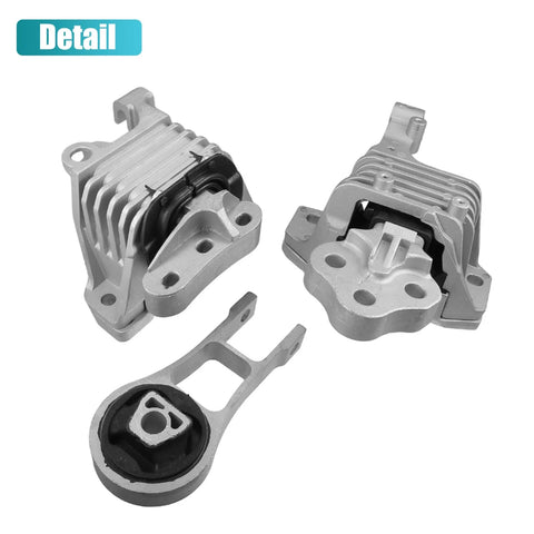 Jeep Cherokee, Chrysler 200 2.4L Engine Motor Transmission Mounts Set (2011-2017)