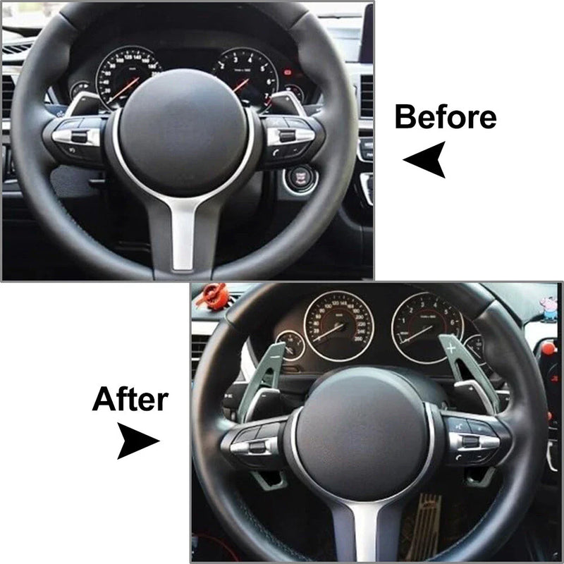BMW 1 2 3 4 5 6 7 X1 X3 Black Steering Wheel Paddle Shifter Extensions