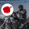 Motorcycle Helmet Decoration 2 x Red Plush Iron