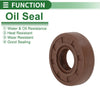 Oil Seal 15x35x10mm FKM Brown High Pressure 5 Pcs