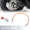 Motorcycle 60cm 10mm Motorcycle Hydraulic Brake Line Hose Pipe 28° Orange