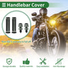 Motorcycle 7/8" 22mm Hand Grips Rubber Titanium Tone