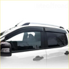 Black plastic window visors installed on white ford ranger px1 px2 px3 for s window monsoons weather shields