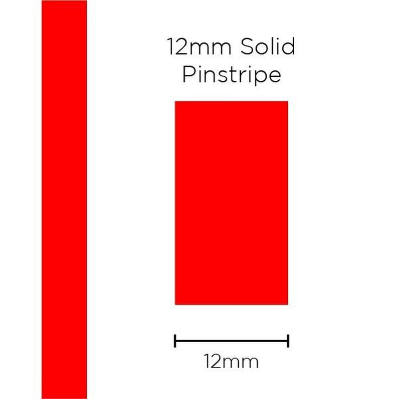 Saas Pinstripe Solid Red 12mm x 10m 11403