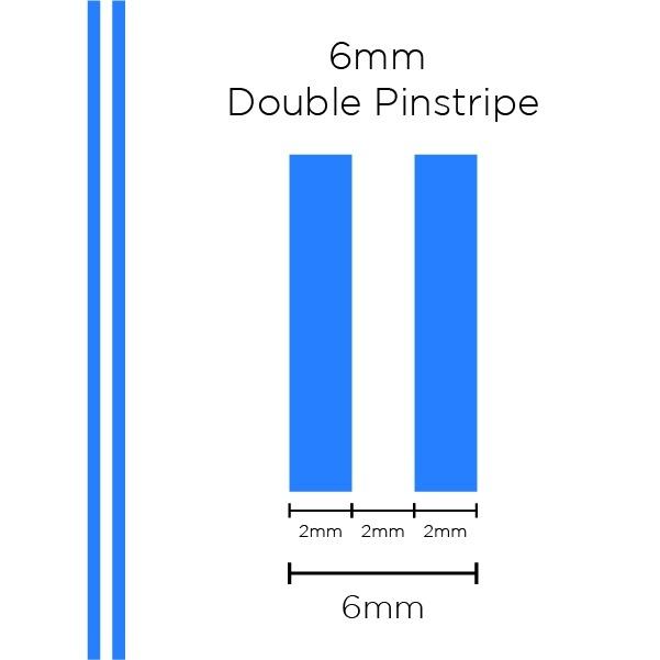 Saas Pinstripe Double Medium Blue 6mm x 10m 1304