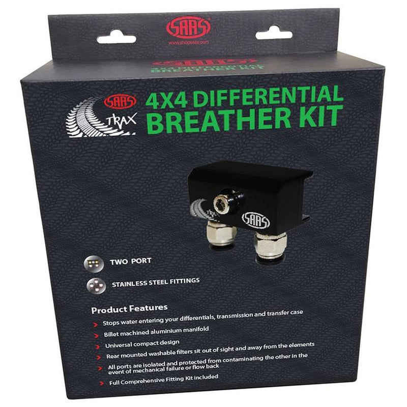 Saas Diff Breather Kit 2 Port fits Ford Ranger/Mazda