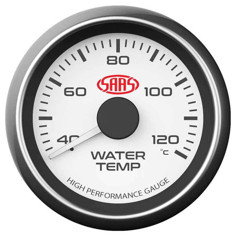 Saas Muscle Series 2-1/16" Water Temp Gauge 40-120C White