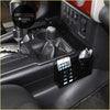 Black plastic mesh car phone holder with small mirror attached for seat gap metal storage box toyota fj cruiser