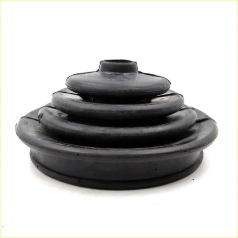 Black rubber universal drive shaft boot for mazda familia station wagon 1967-1977 shown from the back side