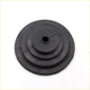 Black rubber grommet with concentric ridges and central hole for shift boot cover toyota hilux ln30 rn30 rn40 1979-1983