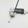 Short accelerator cable for nissan datsun 620 ute 1972-1979 metallic with brass threaded end measured by digital caliper