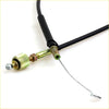 Short accelerator cable for nissan datsun 620 ute 1972-1979 black with brass fittings and silver ball end