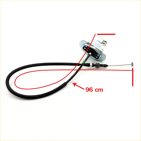 Black rubber-coated short throttle cable with metallic housing and adjustment for Nissan Sentra Sunny B13 B14 GA16DE
