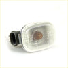 Clear oval side marker light with ribbed lens and black plastic housing for toyota hilux mk6 sr5 2004-2013