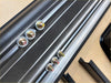 Black metal side step running board for mitsubishi triton 2015-2018 with silver and gold toned bolts