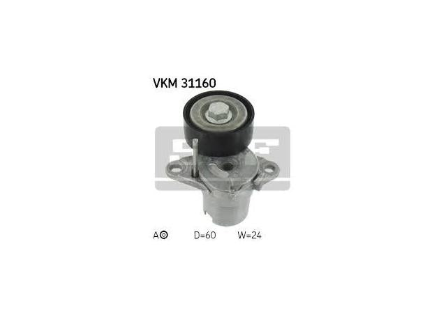 SKF Tensioner Pulley Ribbed Belt VKM 31160