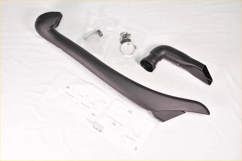 Black plastic air intake tube snorkel for mazda bt50 2012-2020 vehicle modification shown from the back side