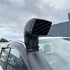 Black plastic snorkel with diamond-patterned grille for roof-mounted air intake on toyota hilux 2015-2025