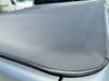 Gray perforated soft tonneau cover with stitched edges for isuzu d-max 2012-current double cab truck bed