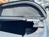 Black perforated mesh soft tonneau cover back side with silver metal latch for isuzu d-max 2012-current double cab