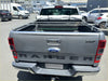 Silver ford ranger xlt pickup truck back with soft tonneau cover bed liner and roll bar for mazda bt-50 double cab