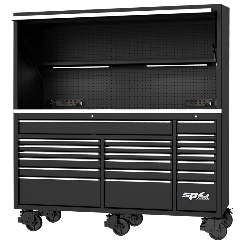 SP Tools 39in. USA Sumo Workstation Rollercab & Top Hutch