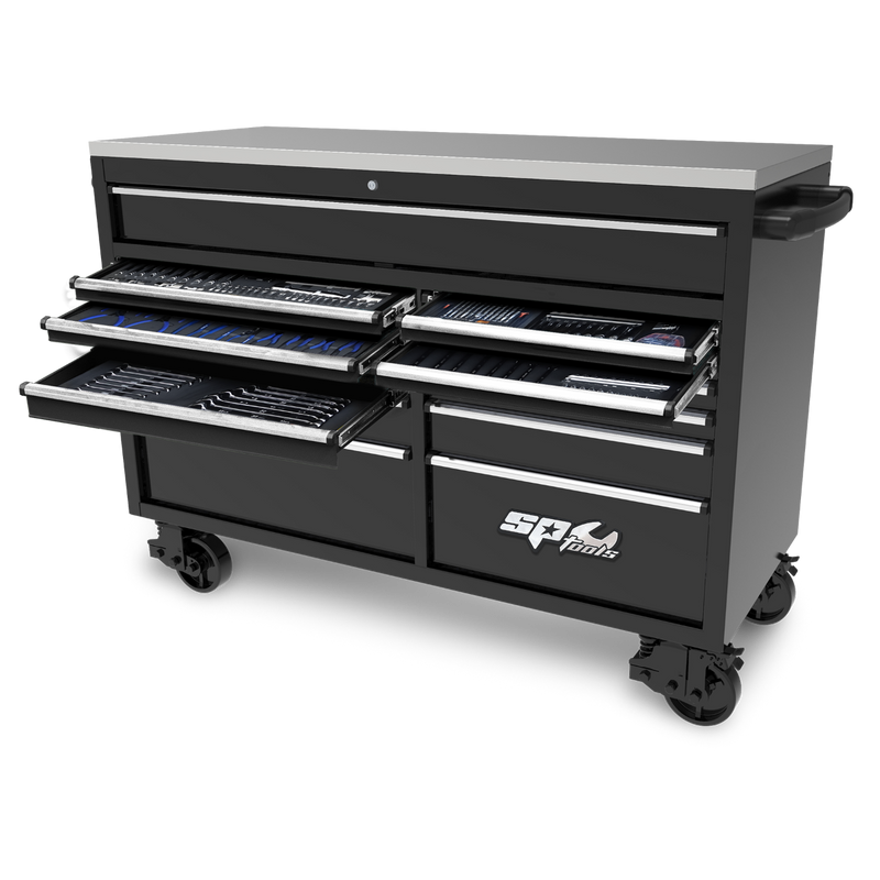 SP Tools 59in. 465Pc 13 Drawer USA Sumo Rollcab Power