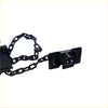 Black metal spare tire carrier chain with sturdy rectangular lock for mitsubishi triton kb9t 3500 4wd 2006-2015
