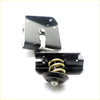 Black metal spare wheel tire carrier mount with gold coil spring and white lever for toyota hilux ute 1997-2005