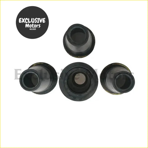 Black rubber spark plug gasket set bushings with matte finish and tapered shape for nissan navara d22 engine