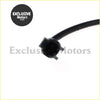 Black corrugated cable with black plastic connector for speed sensor used in nissan d21 pickup and pathfinder