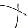 Black rubber-coated speedometer cable with metallic connectors and threaded end for mitsubishi triton colt cyclone l200 1986-1996