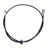 Black rubber-coated speedometer cable with metallic connectors for mitsubishi triton colt cyclone l200 1986-1996