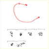 Red curved speedometer cable hose with metallic connectors for toyota hilux 1979-1983 use