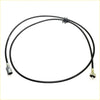 Black rubber-coated speedometer cable with metallic connectors for toyota hilux 1979-1983 use