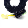 Black plastic spiral cable clock spring with yellow and green connectors for mitsubishi pajero montero v68w v75w v78w
